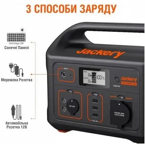 Портативная зарядная станция Jackery Explorer 500 518Wh/500W (HTE042500EU) 59455-ska - фото 8