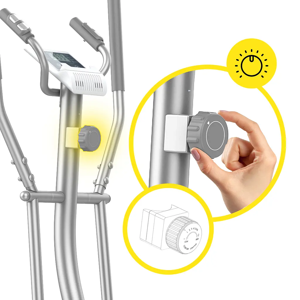 Орбитрек электромагнитный Cornix Fiona White/Grey - фото 9