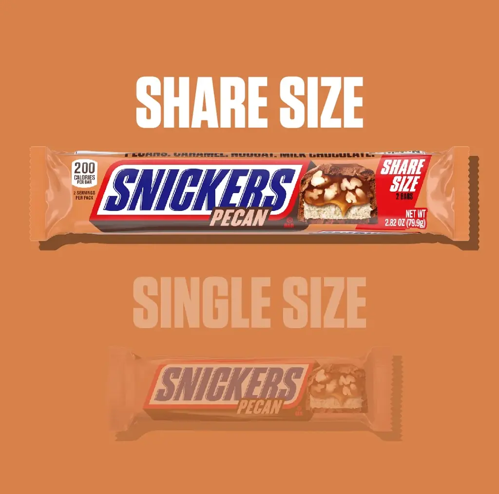 Шоколадний батончик Snickers Pecan Milk Chocolate Bar Share Size 79.9 г - фото 4