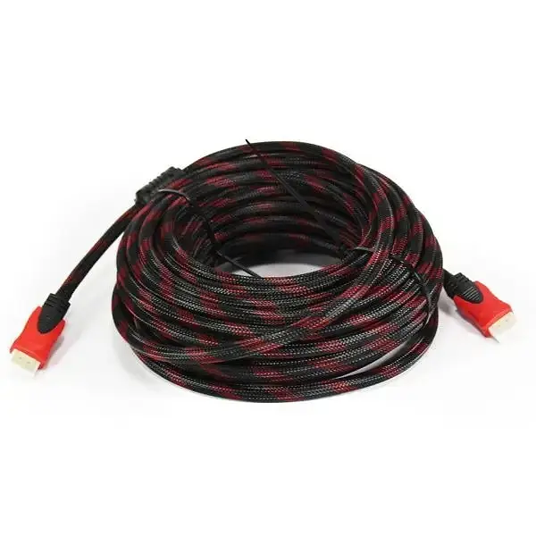 Кабель шнур HDMI-HDMI високої чіткості V1.4 довжина 20м в нейлоновій оплетці
- фото 4