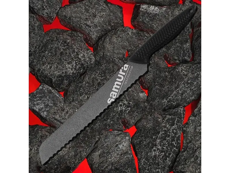 Кухонний ніж SAMURA для хліба 230 мм Golf Stonewash (SG-0055B) - фото 2