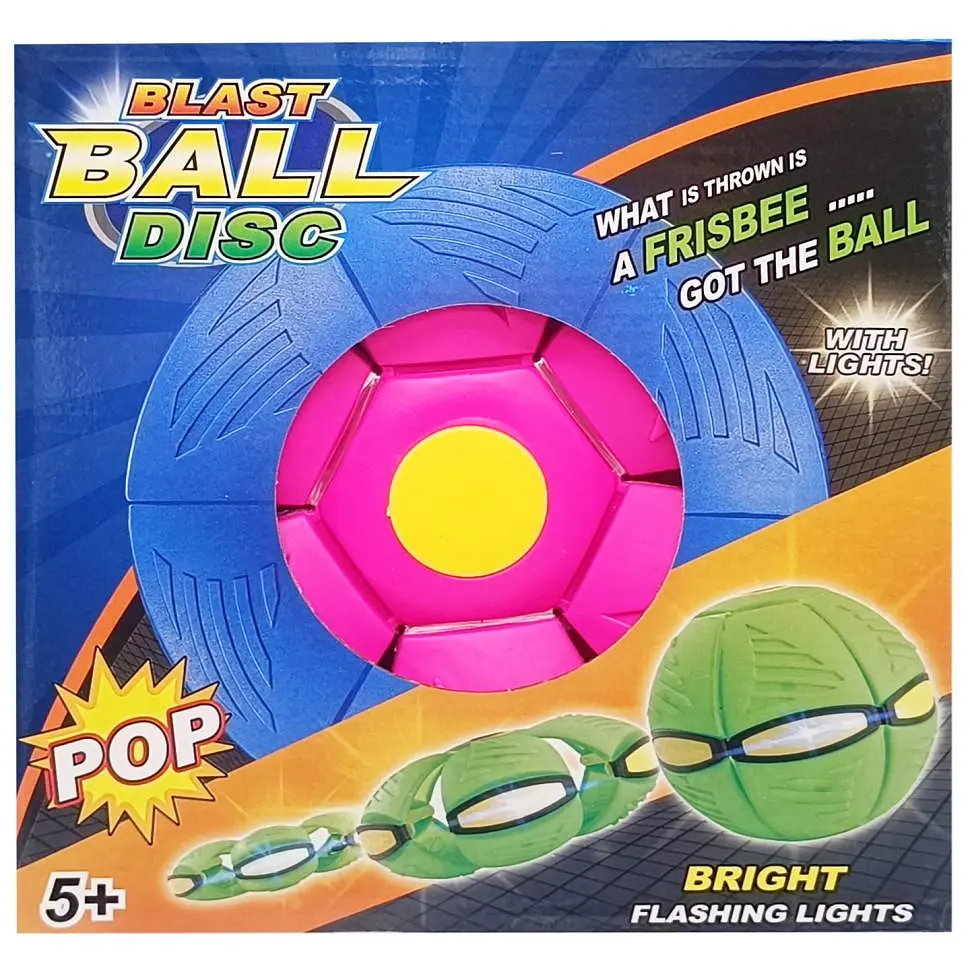 М’яч літаючий трансформерний Bambi FLAT BALL Рожевий
