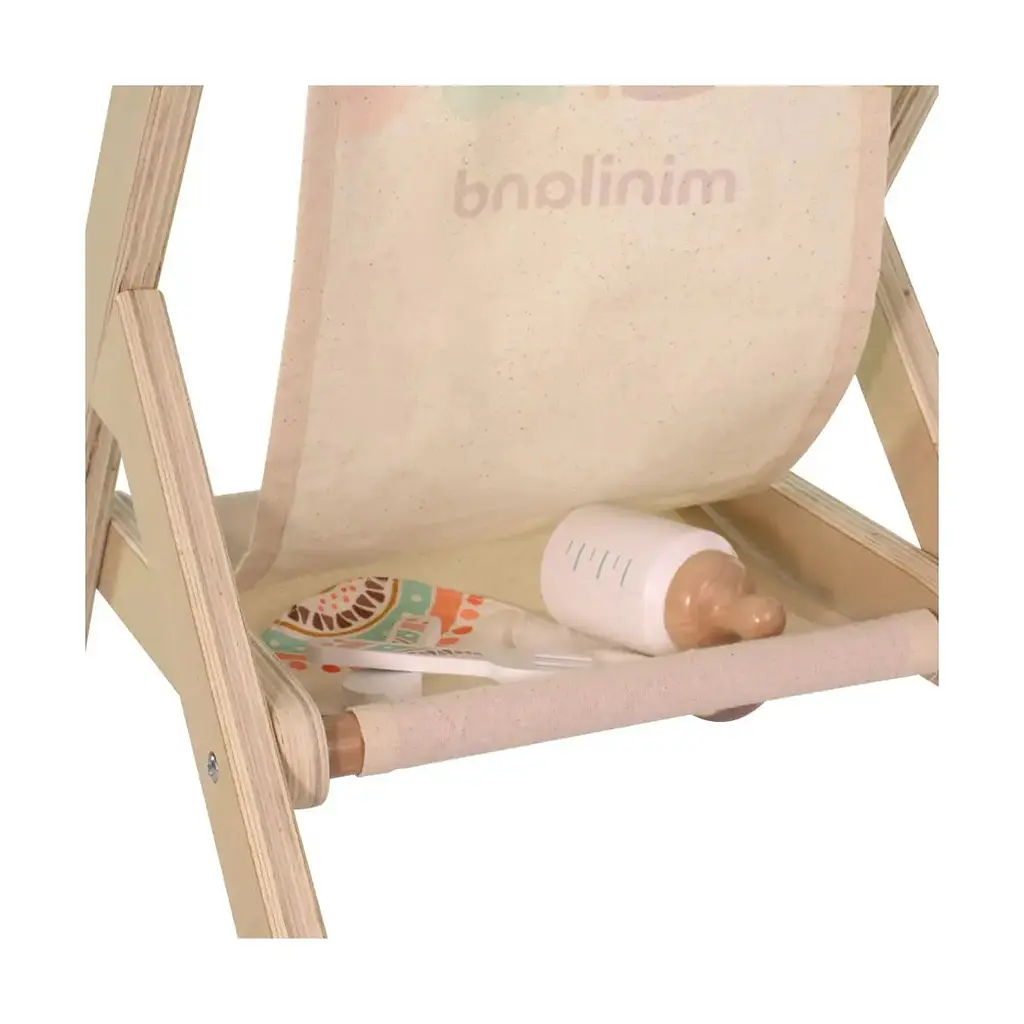 Коляска для ляльок Miniland дерев'яна (31185) - фото 3