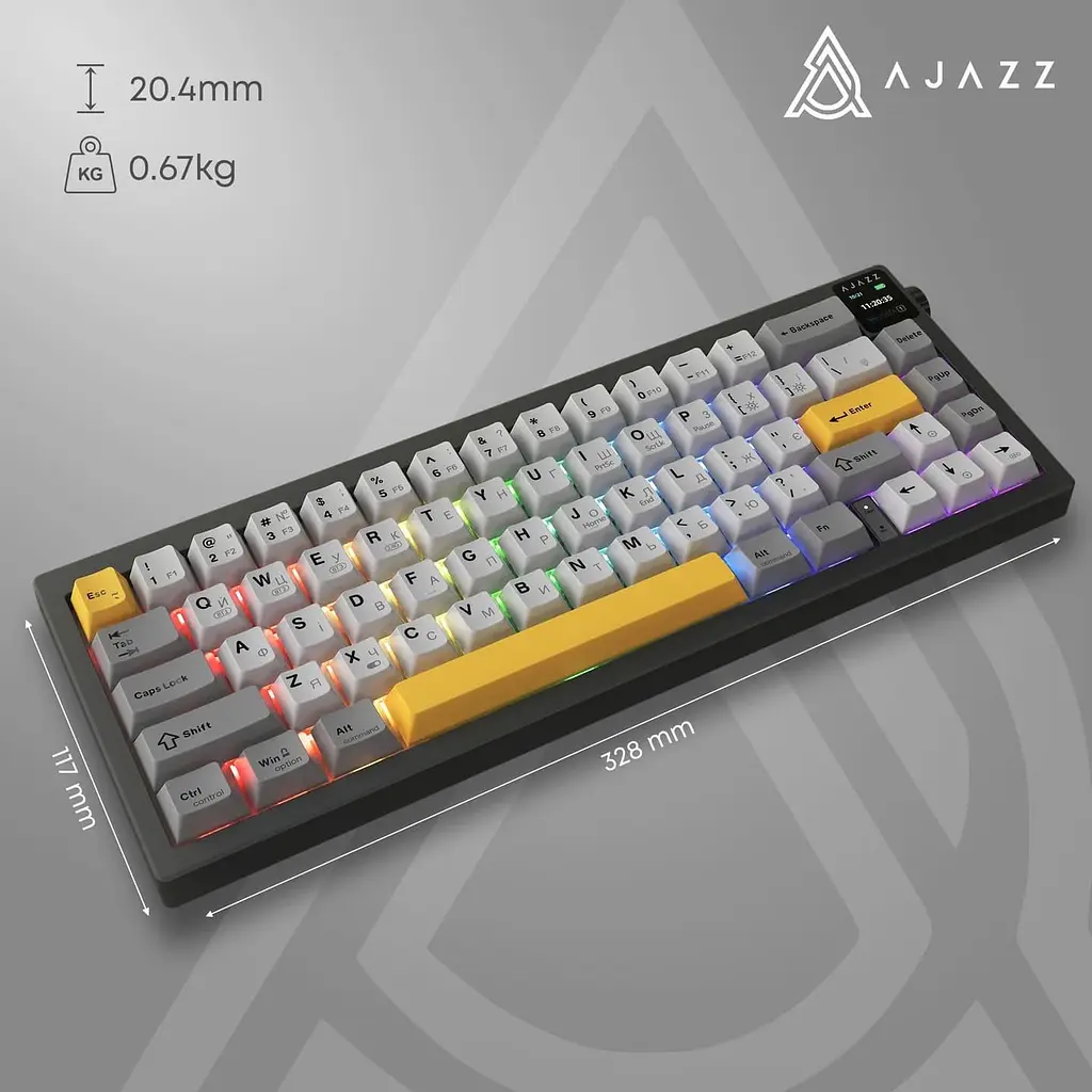 Клавіатура Ajazz AK650 Flying Fish Switch Black (AK650-FF-BGY) - фото 9