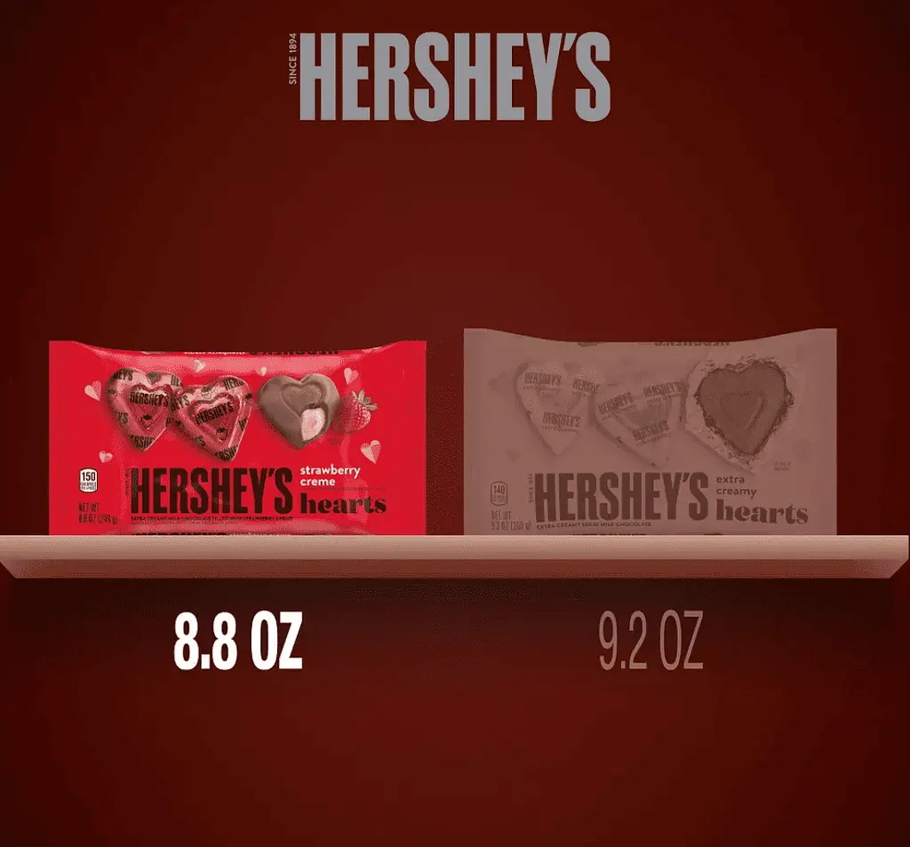 Шоколадні цукерки Hershey's Strawberry Creme Hearts Candy 249г - фото 6