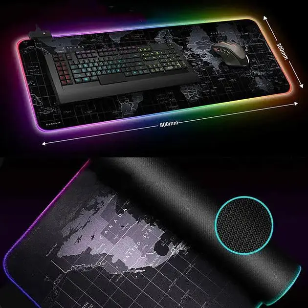 Ігрова поверхня FeelTouch з RGB підсвіткою 800 x 300 мм Black - фото 5