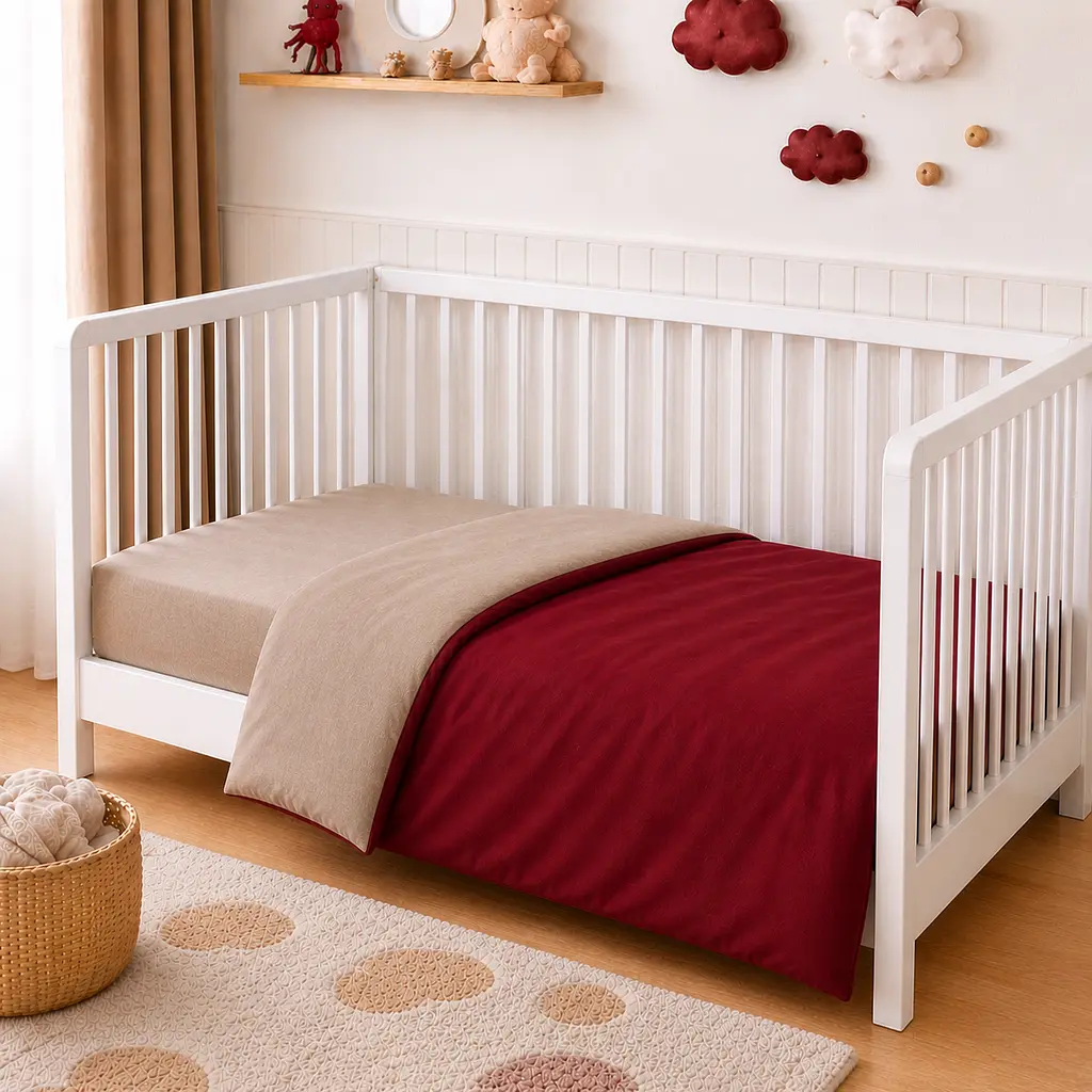 Дитяча постільна білизна MIRSON BABY фланель Cappuchino/Red 110х160см (2200012799949) - фото 7