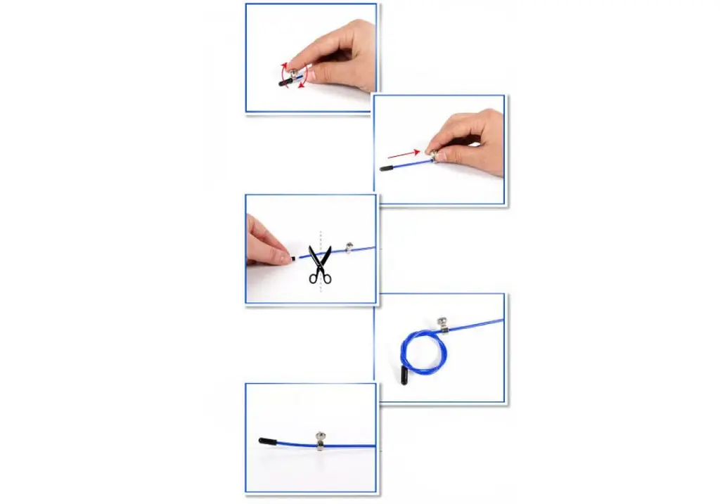 Швидкісна скакалка EasyFit Speed ​​Cable Rope 3 м із сталевим тросом синя (EF-2039-BL) - фото 2