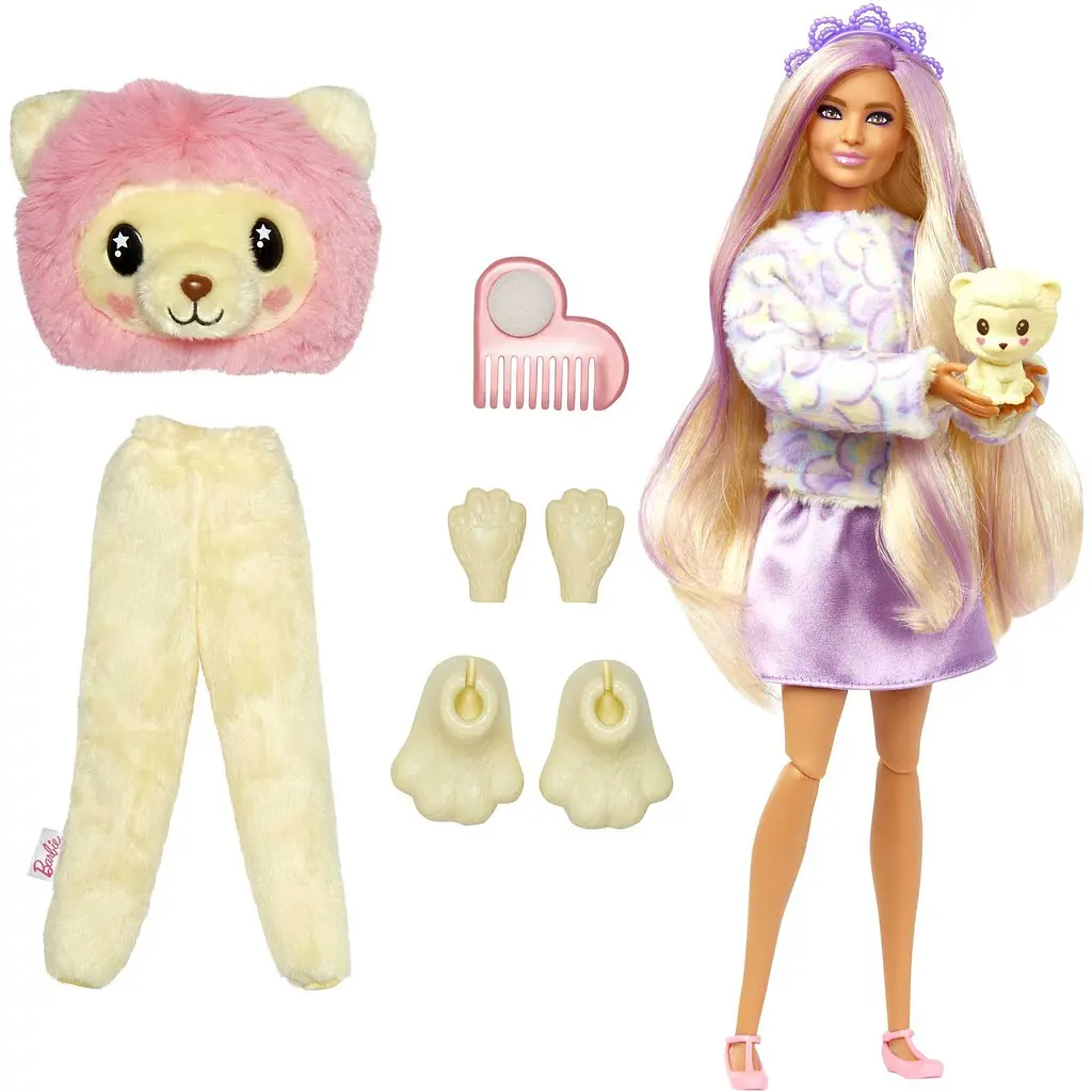 Кукла Barbie Cutie Reveal Мягкие и пушистые, в костюме львенка (HKR06) - фото 2