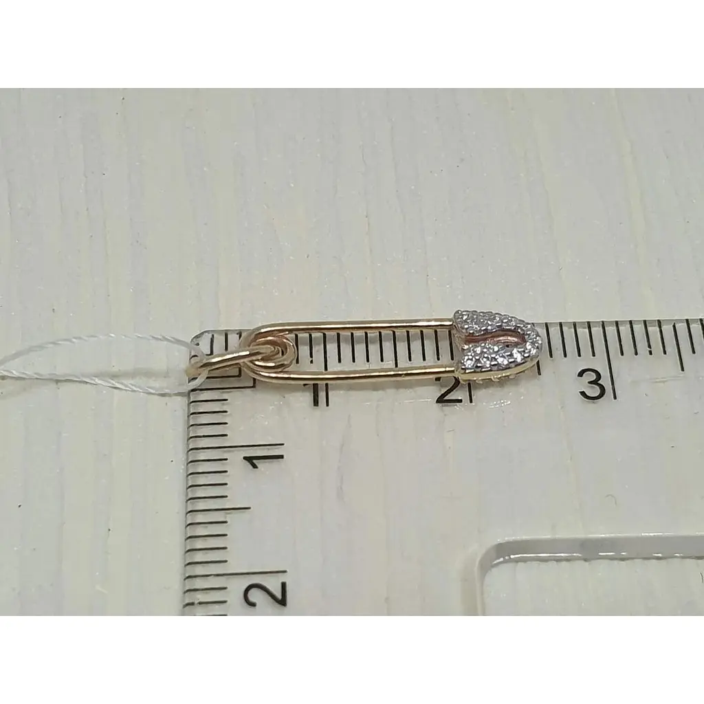 Золота підвіска Sova jewelry house Шпилька з фіанітами. 3103881103 - фото 3