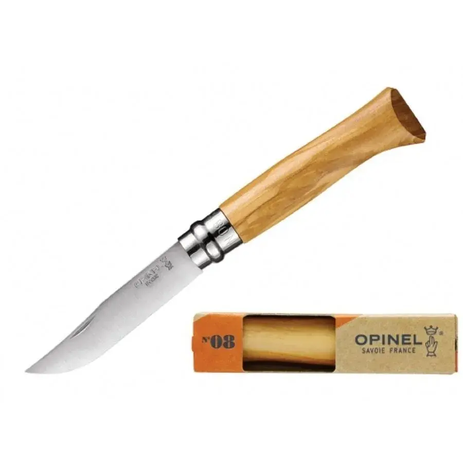 Ніж Opinel №8 Inox VRI, рукоять - олива, в коробке (002020) - фото 2