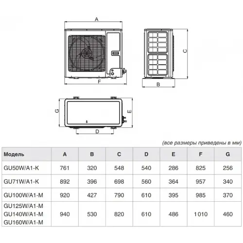Кондиціонер Gree GU100PHS/A1-K/GU100W/A1-M U-Match - фото 7