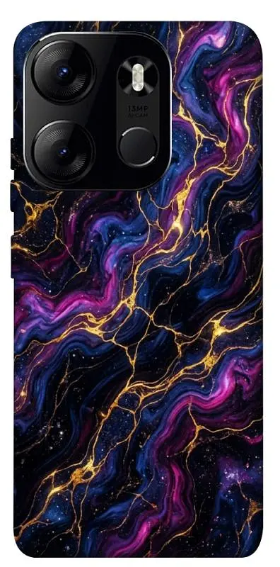 TPU чохол Demsky Purple space marble для Tecno Spark Go 2023