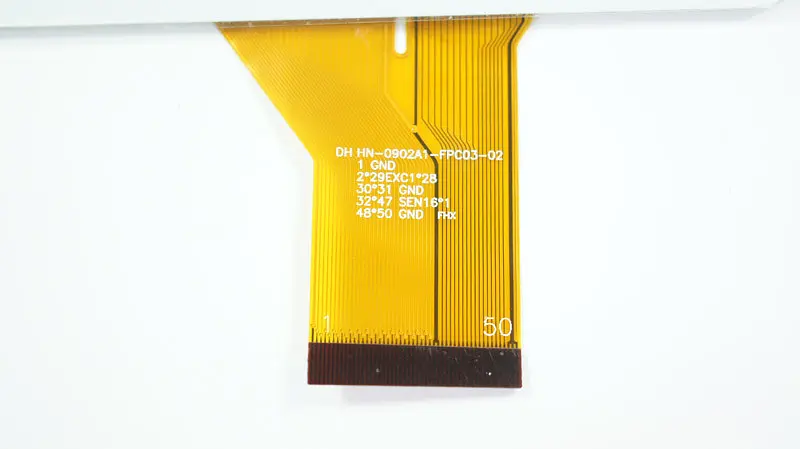 Тачскрін (сенсорне скло) HN-0902A1-FPC03-02 9 зовнішній розмір 233*142 мм робоча частина 198*112 мм 50 pin білий Allwinner - фото 4
