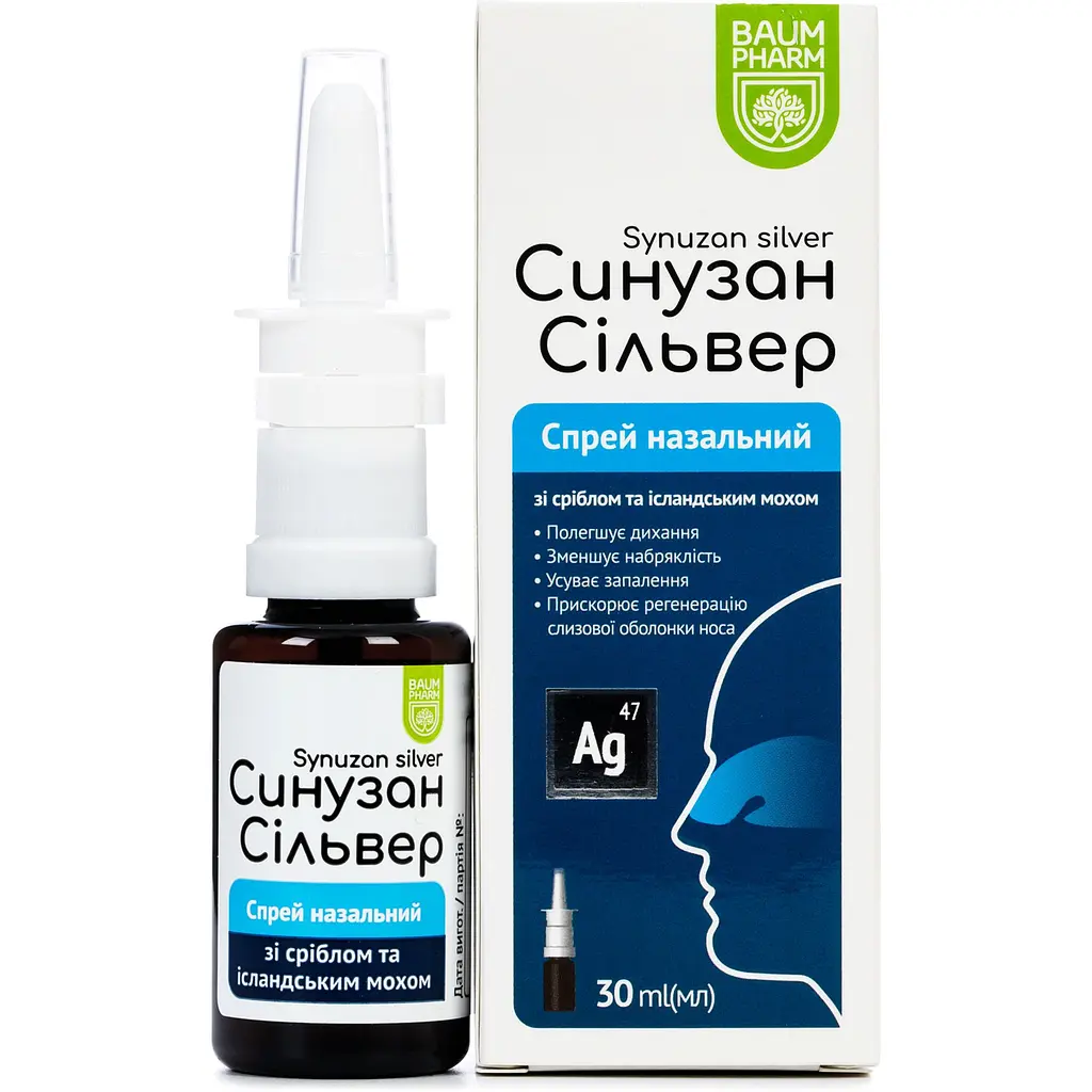 Спрей для носа Baum Pharm Синузан Сільвер 30 мл - фото 2