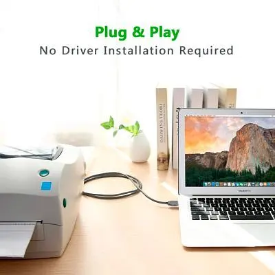 Кабель для принтера USB 2.0 to DB25 2.0m US167 black Ugreen (20224) - фото 9