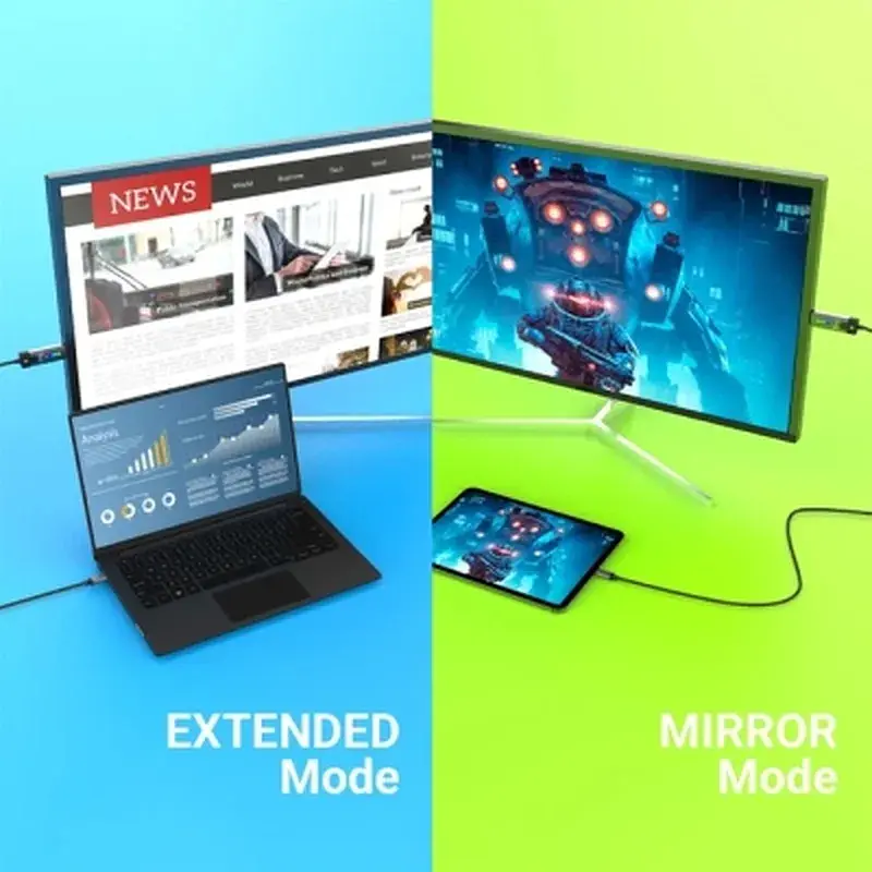 Кабель мультимедійний USB-C to HDMI M 1.8m 8K 60Hz LED RGB J5create (JCC157-N) - фото 9