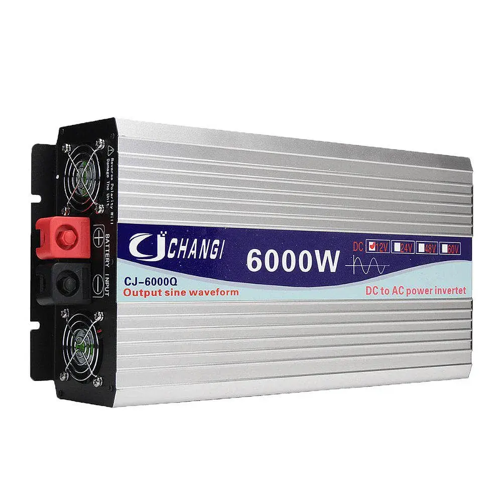 Инвертор преобразователь напряжения Changi CJ-6000Q 6000W 12V 24V 48V DC-AC 220V чистый синус - фото 2