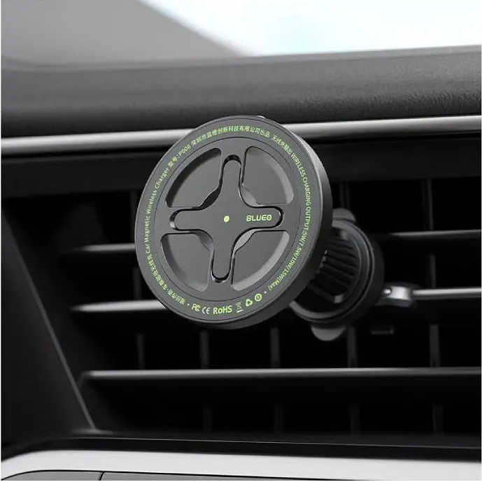 Автодержатель с беспроводной зарядкой Blueo Ape Legend Car Mount Magnetic Wireless Charger Black (BC5955B) [97410] - фото 2