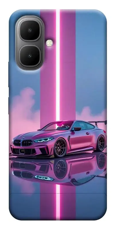 TPU чохол Demsky Pink neon car для Infinix Smart 10