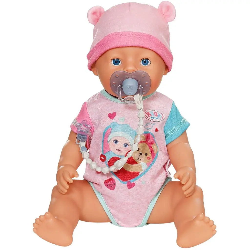 Пустышка для куклы Baby Born на клипсе голубая (838679-1) - фото 2