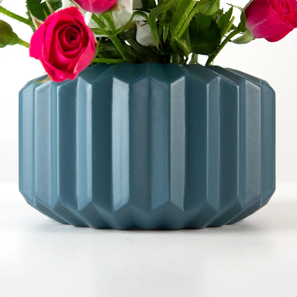 Ваза декоративна МВМ My Home, 7,5 см, синя (DH-FLOWERS-08 DARK BLUE) - фото 6