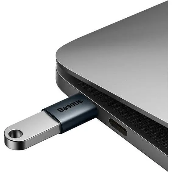 Переходник Baseus Ingenuity Series Mini OTG Adaptor USB-C to USB-A Blue (ZJJQ000003) [78669] - фото 6