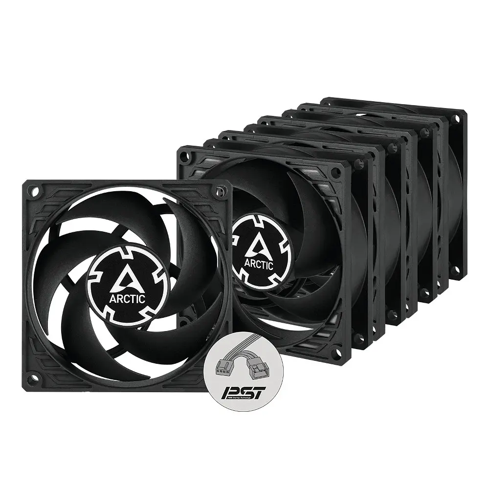 Вентилятор Arctic P8 PWM PST Чорний - 5 Pack (ACFAN00154A) - фото 2