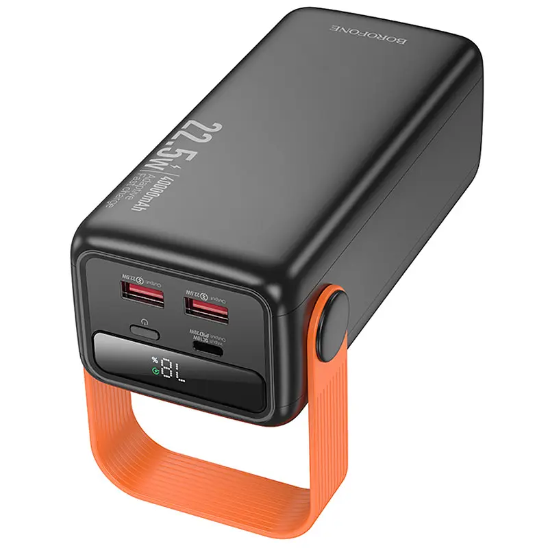 Портативний ЗП Power Bank Borofone BJ66 Magnifico 22.5W+PD20W 40000 mAh Black - фото 5
