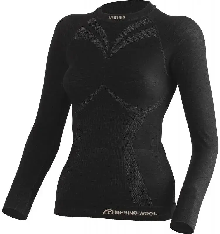 Термофутболка Lasting Watala L/XL Черный-Серый - фото 2