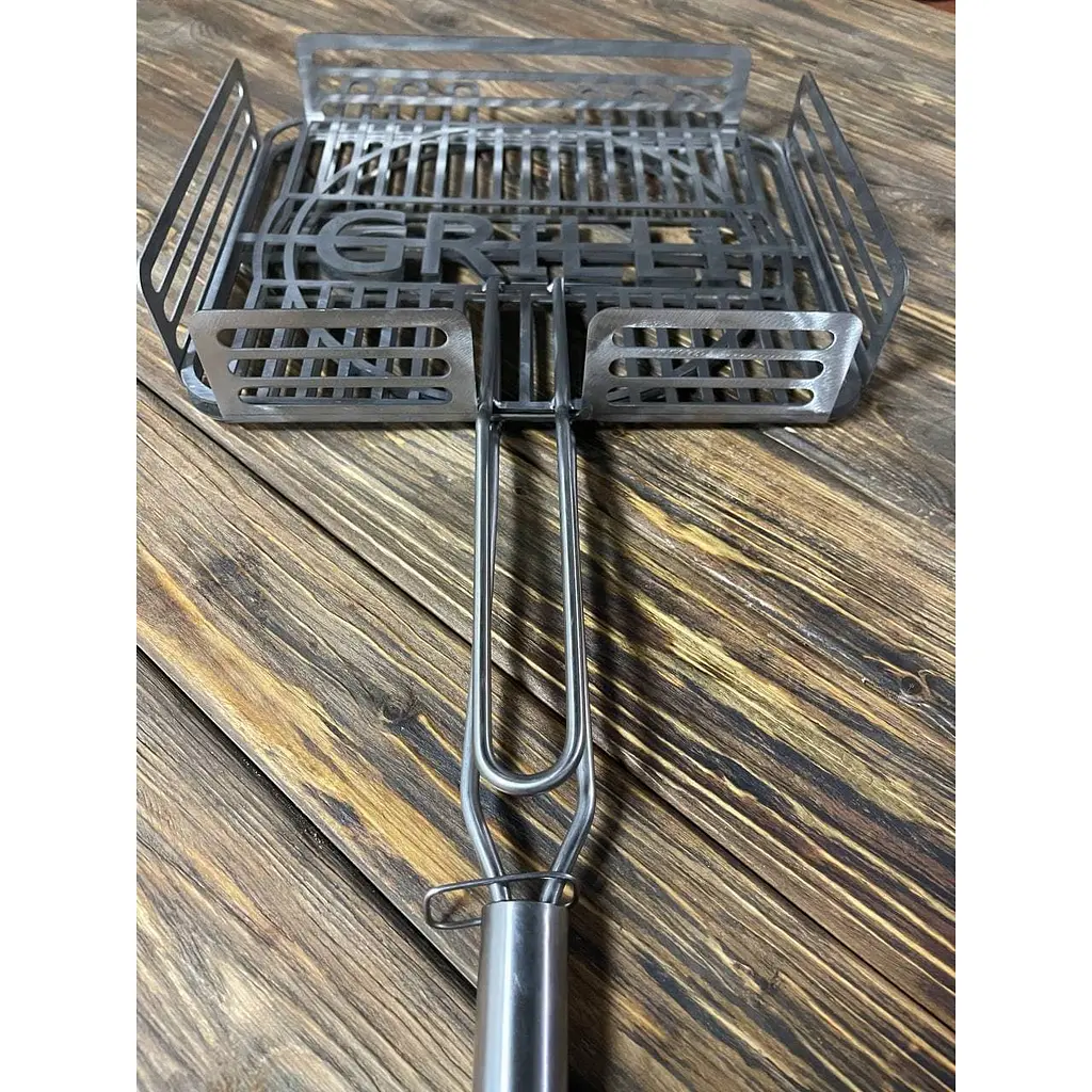 Решітка-гриль Grilli для барбекю з харчової нержавіючої сталі 1.5 мм 42x32 см (777767) - фото 8