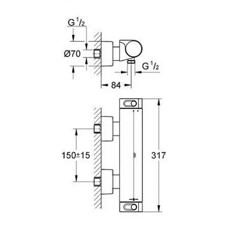 Змішувач для душу Grohe Grohtherm 2000 34169001, Хром - фото 2