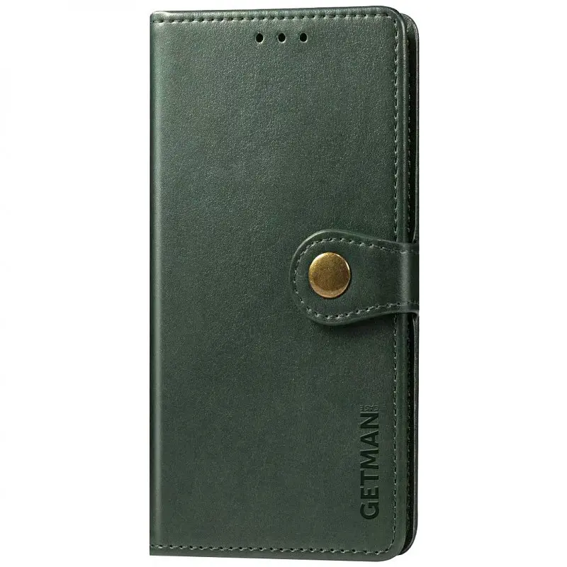 Шкіряний чохол-книжка GETMAN Gallant (PU) для Xiaomi Redmi 10C Зелений