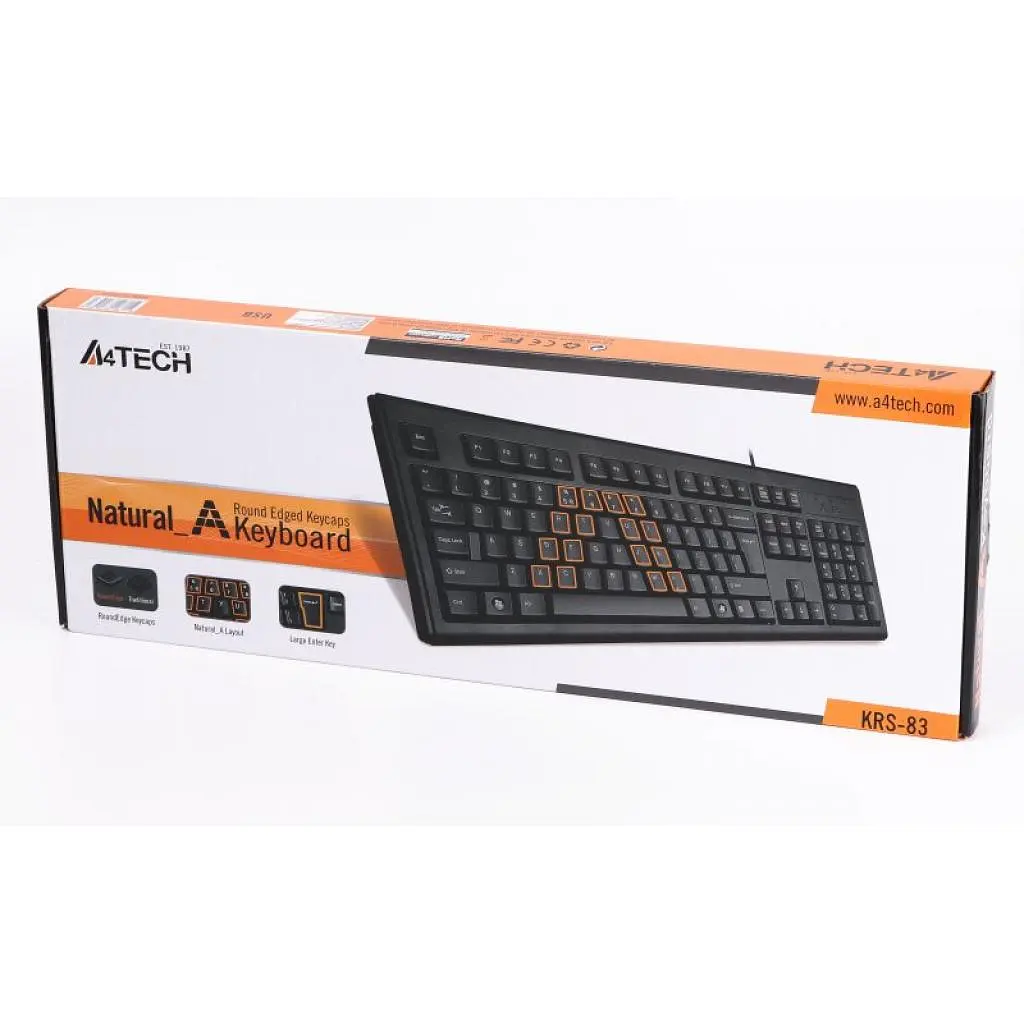 Клавіатура A4Tech KRS-83 USB Black (4711421811071) - фото 3