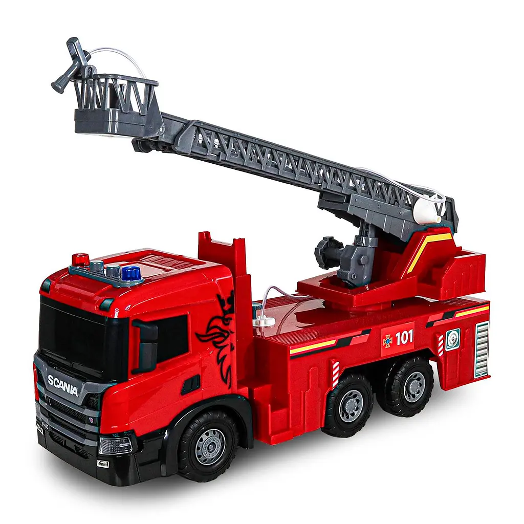 Автомодель серії "Super Big Truck" – ПОЖЕЖНА МАШИНА SCANIA (світло, звук, функ. води) TechnoDrive 5005KS