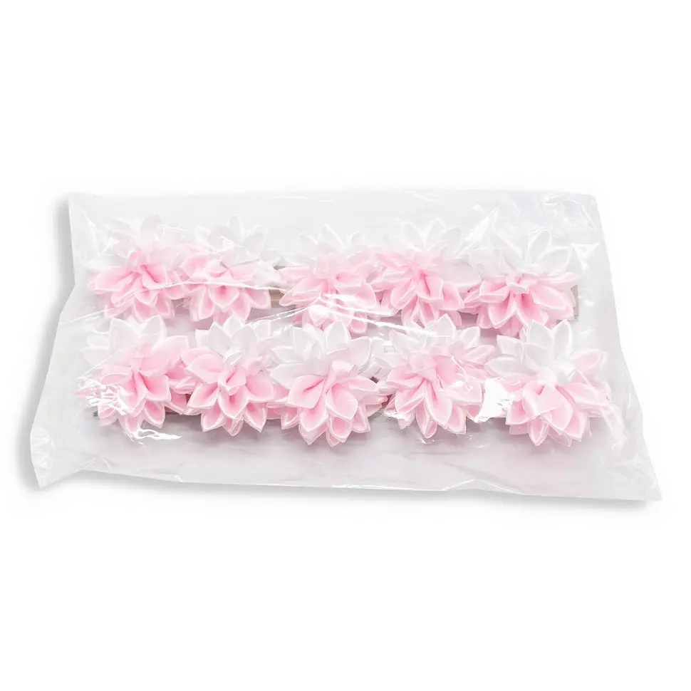 Набір резинок для волосся La-beauty 0108-345, 10 штук, з бантом-квіткою - фото 4
