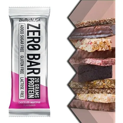 Протеїновий батончик BiotechUSA Zero Bar Шоколад-марципан 50 г - фото 3