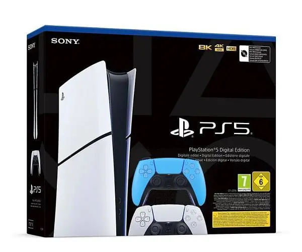 Игровая консоль Sony PlayStation 5 Slim Digital Edition + DualSense Ice Blue - фото 5
