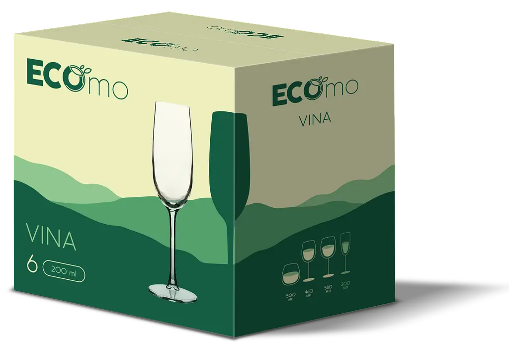 Набір келихів ECOmo Vina, 6х200 мл (7169068) - фото 2