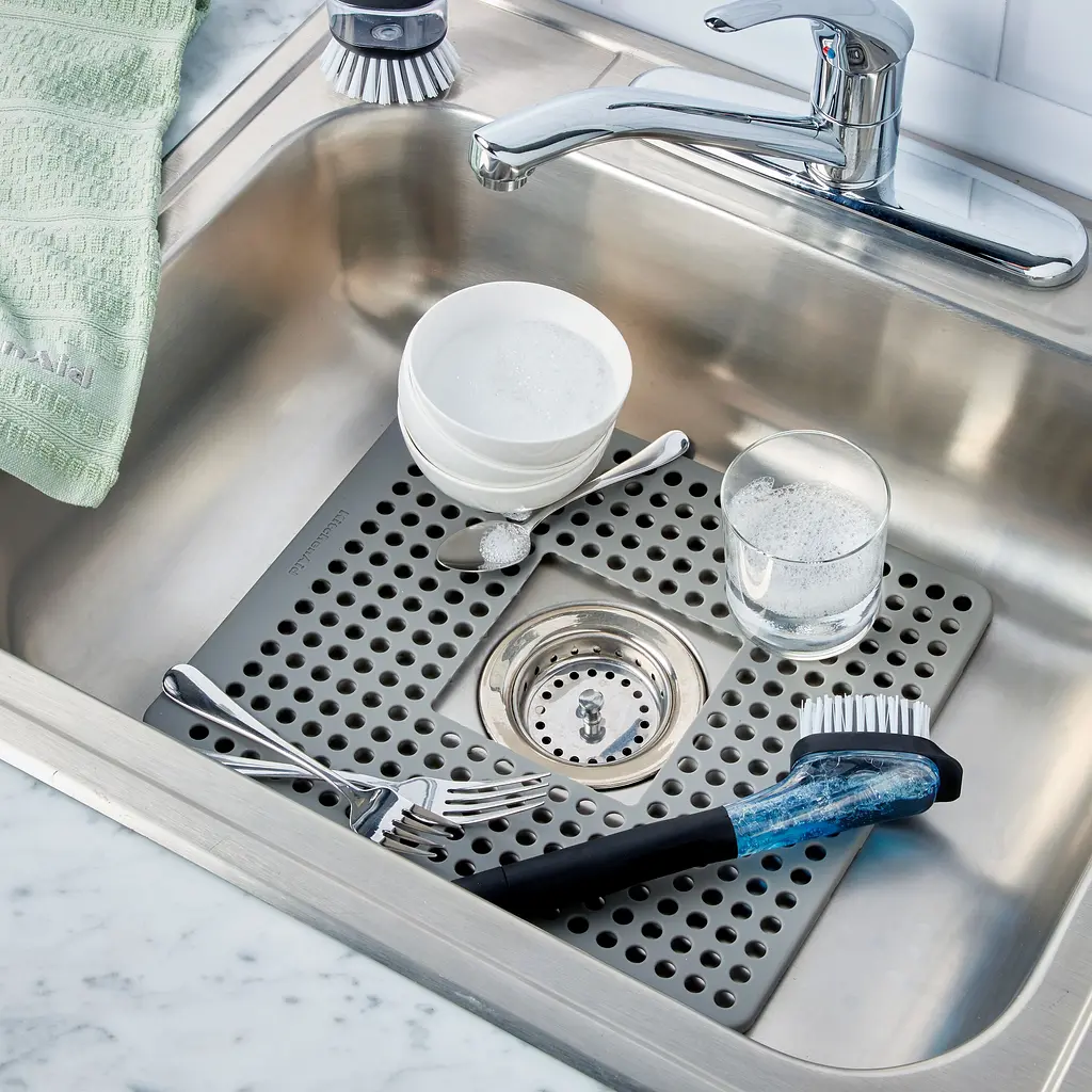 Коврик для сушки посуды KitchenAid Sinkware серый (KEG877OHASA) - фото 8