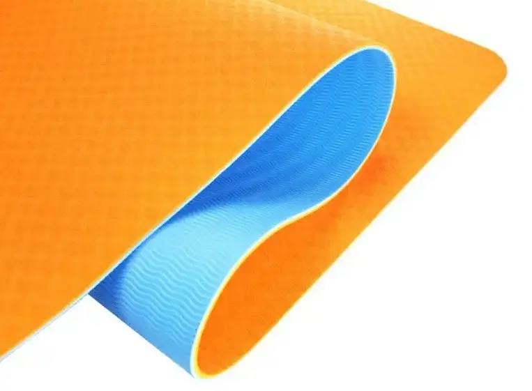 Килимок для йоги та фітнесу U-POWEX TPE Yoga mat Orange/Blue (183х61х0.6) (UP_1000_TPE_Or/Blue) - фото 2