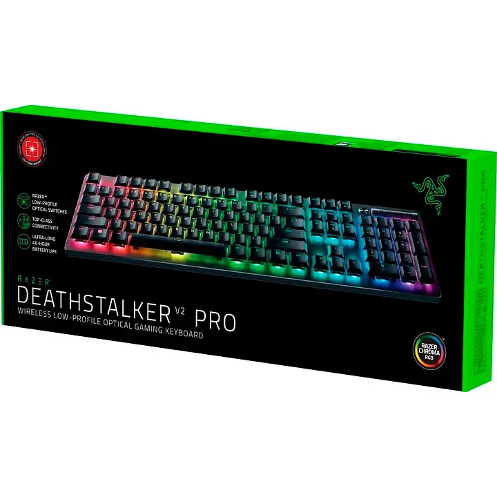 Клавіатура Razer DeathStalker V2 Pro Wireless Red Switch Black [RZ03-04360800-R3M1] [88446] - фото 8