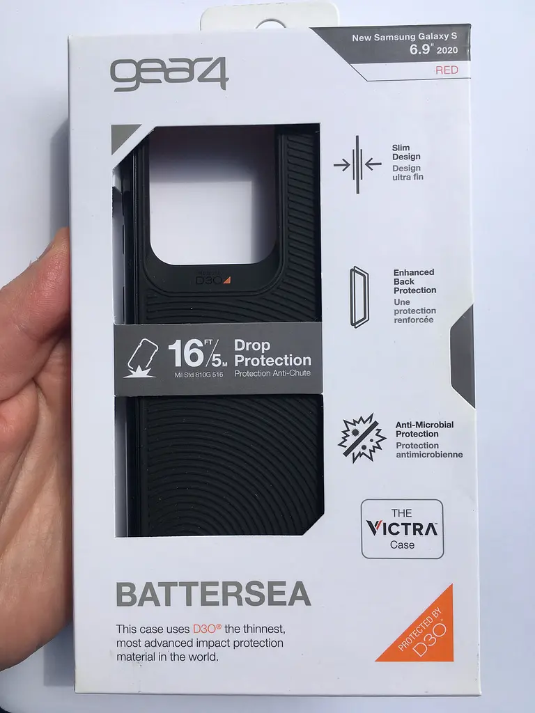 Оригінальний протиударний чохол для Samsung Galaxy S20 Ultra 5G Gear4 Battersea D3O Black (702004898) - фото 2