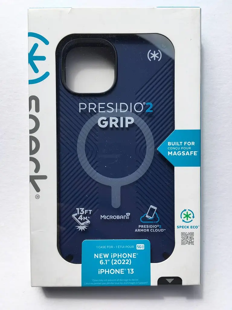 Чохол протиударний з антимікробним покриттям Speck Presidio2 Grip MagSafe 150059-9974 для Apple iPhone 14 (6.1") Blue - фото 4