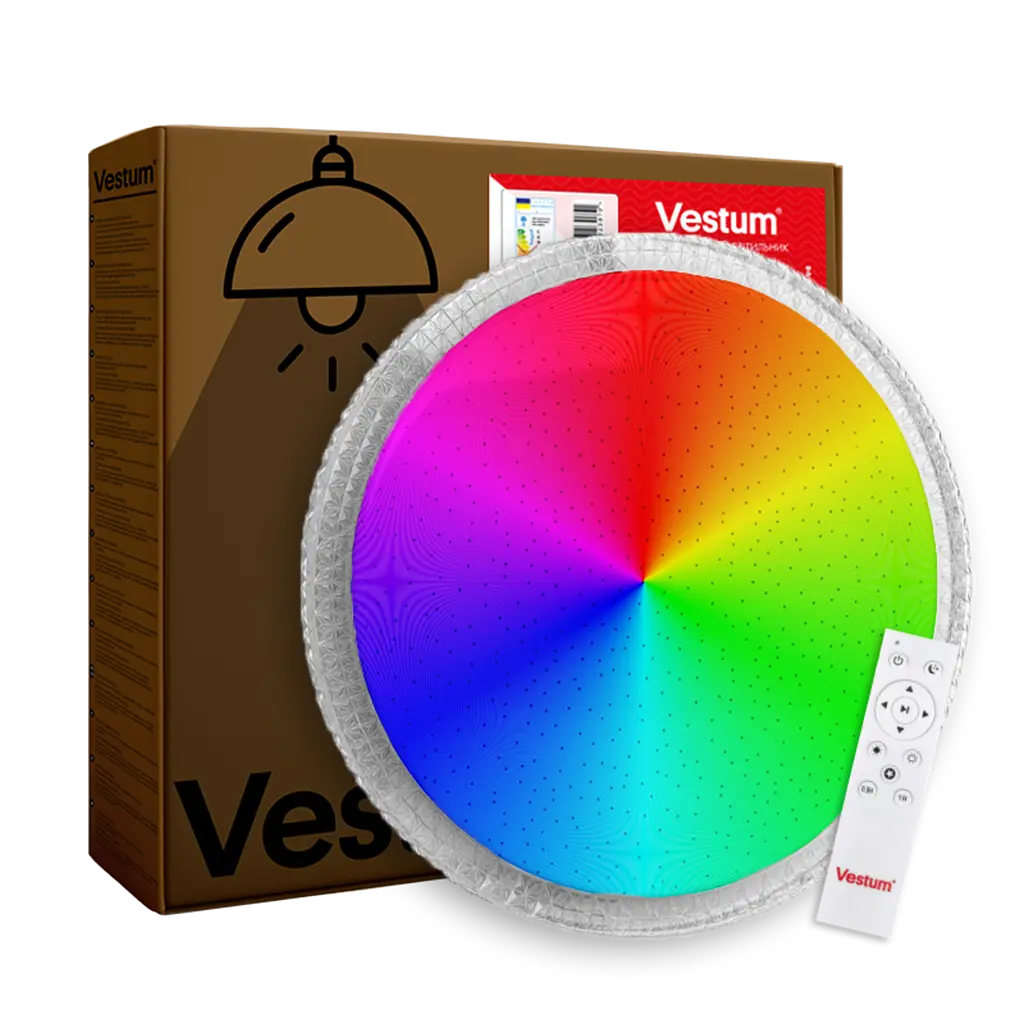Стельовий світильник Crystal зоряне небо 60W 395 x 60 мм 3000К-6500К RGB з ДК