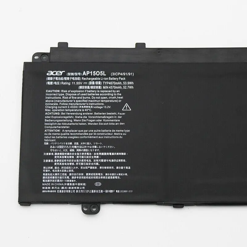 Акумулятор для ноутбука Acer S5-371 SF514-51 SP513-52 CP315-1H CB315-1H CB5-312T (AP15O5L AP15O3K 11.55V 53.9Wh) - фото 3