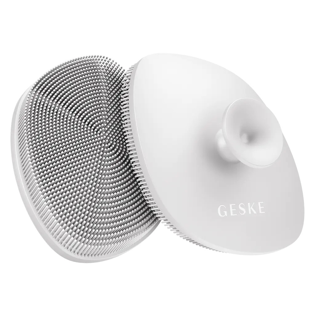 Щітка для обличчя GESKE Facial Brush 4 в 1 з тримачем біла - фото 2