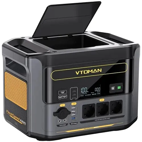 Зарядна станція FlashSpeed 1000, Black/Grey, 1000 Вт / 828 Вт/год, 2xType-C (100 Вт) Vtoman teh0028576 - фото 2