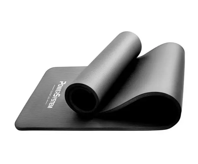 Килимок для йоги та фітнесу Power System PS-4017 NBR Fitness Yoga Mat Plus Black (180х61х1) (PS-4017_Black) - фото 3