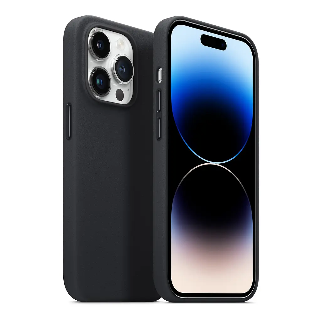 Кожаный чехол-панель для Apple iPhone 13 Pro Max, FAKE Leather Case, черный, искусственная кожа, премиум, противоударный, защита всего корпуса, с мягкой подкладкой, поддержка MagSafe и беспроводной зарядки, ArmorStandart (ARM61378) - фото 3